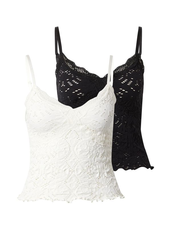 ONLY ONLY Топ 'SILVA'  черно / бяло