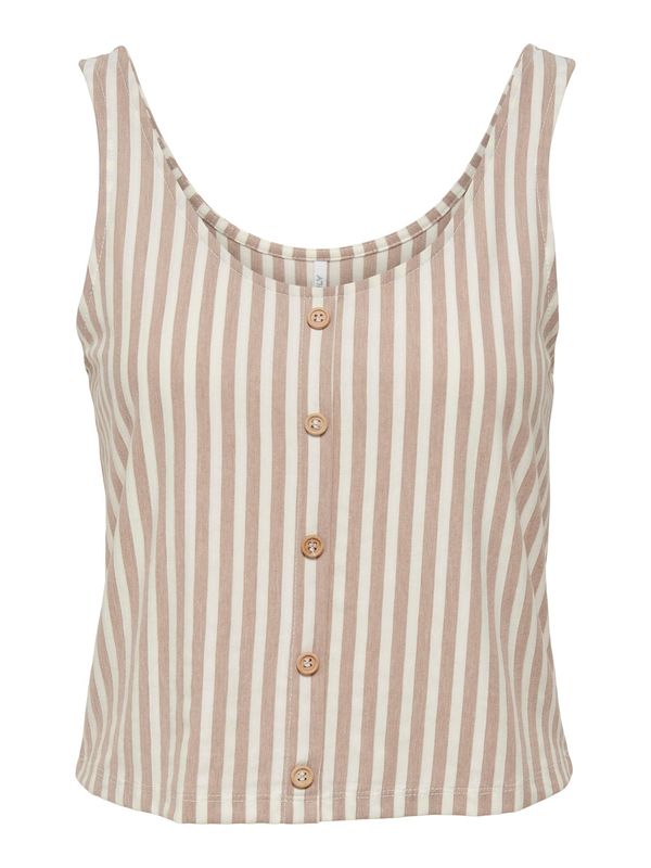 ONLY ONLY Топ  светлокафяво / естествено бяло