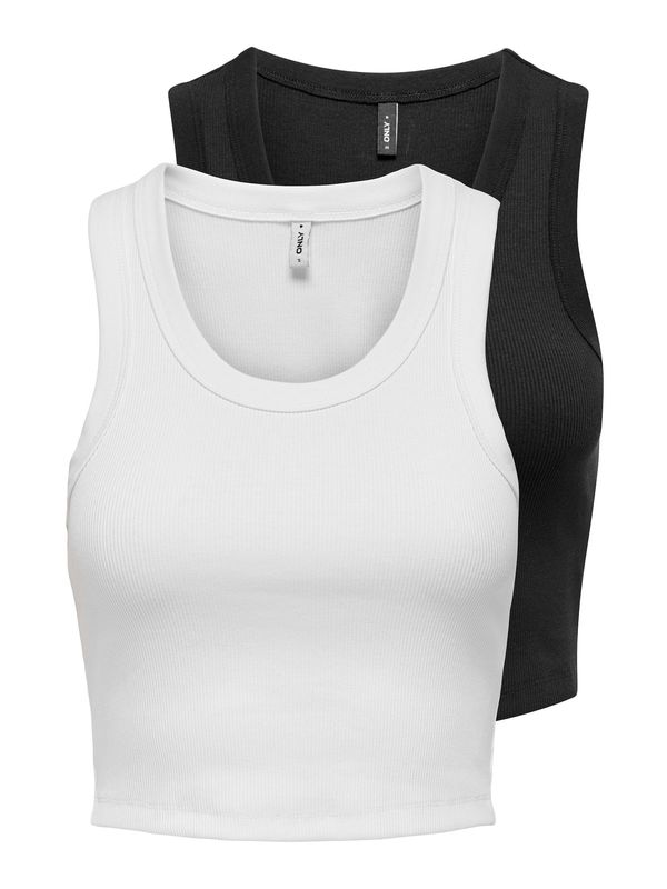 ONLY ONLY Топ 'VILLA'  черно / бяло