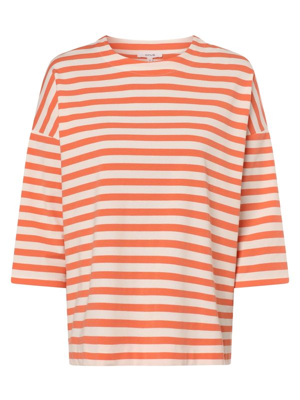 OPUS OPUS Тениска  корал / бяло