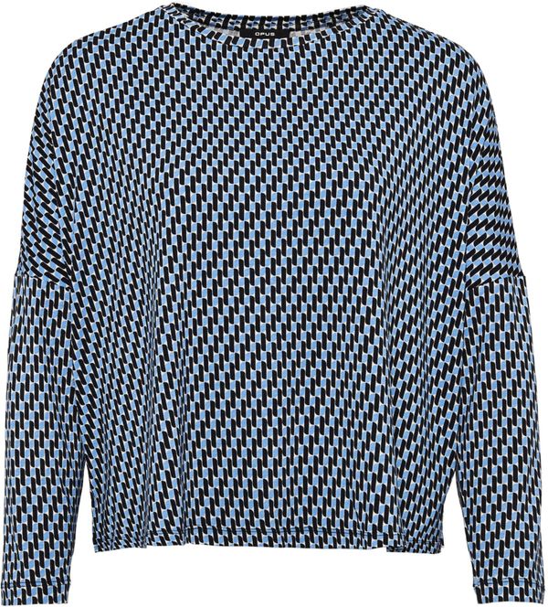 OPUS OPUS Тениска  опушено синьо / черно