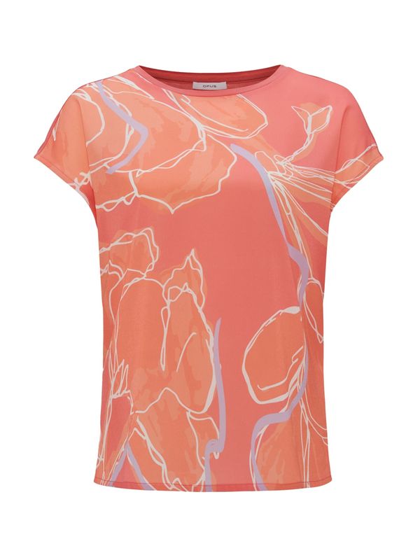 OPUS OPUS Тениска 'Stini'  светлосиньо / кайсия / пъпеш / бяло