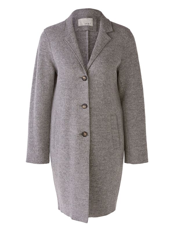 OUI OUI Преходно палто 'Mayson'  сив меланж