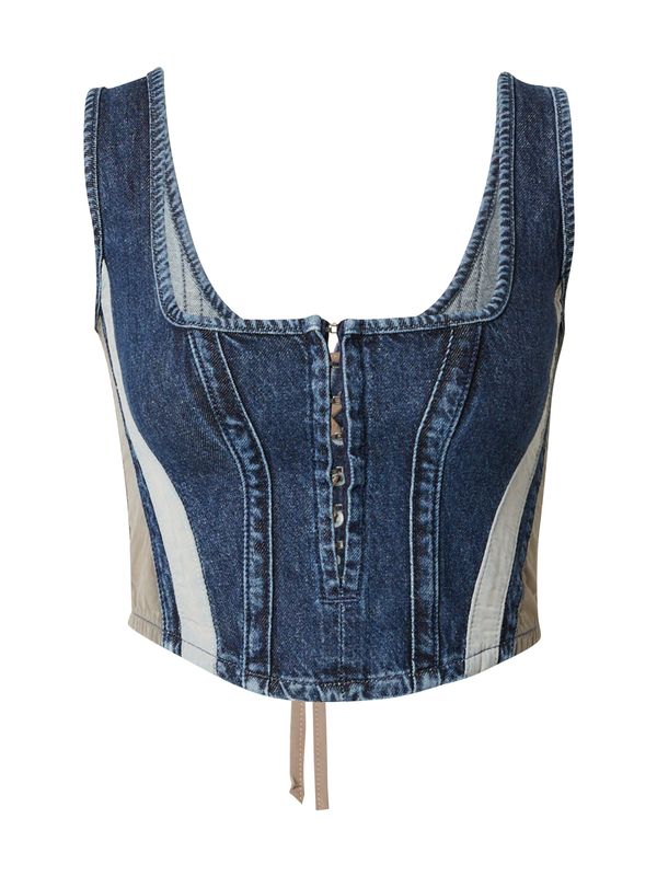 OUT OF ORBIT OUT OF ORBIT Топ 'Aileen'  светлобежово / морскосиньо / син деним / яйчена черупка