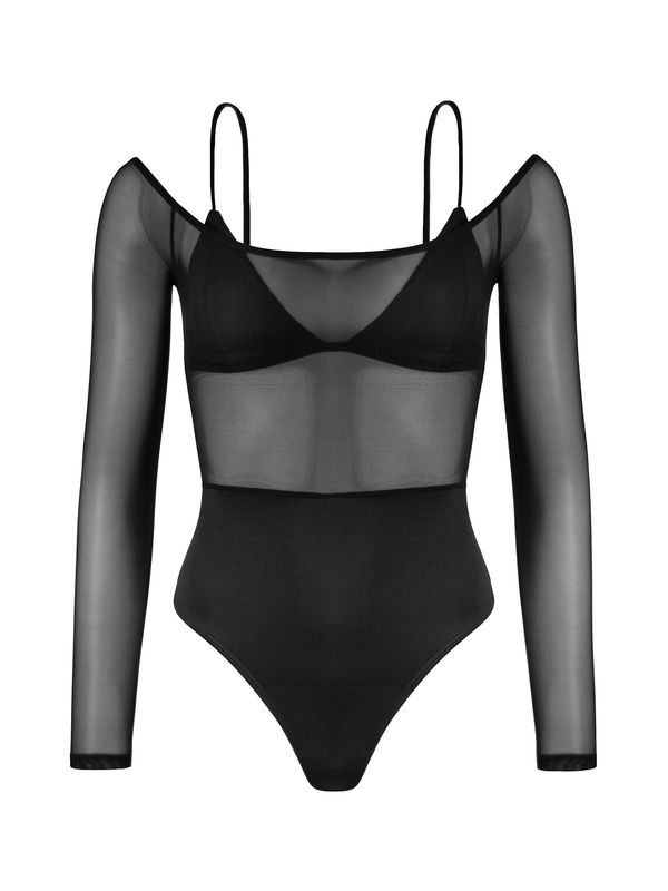 OW Collection OW Collection Блуза боди 'MORGAN'  черно