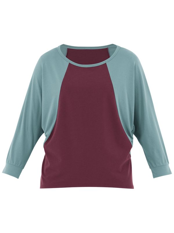 PALMERS PALMERS Тениска за спане 'Flowery Autumn'  синьо / бордо