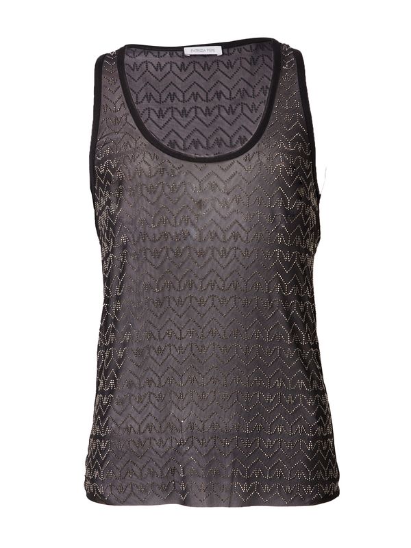 PATRIZIA PEPE PATRIZIA PEPE Блуза  черно / сребърно