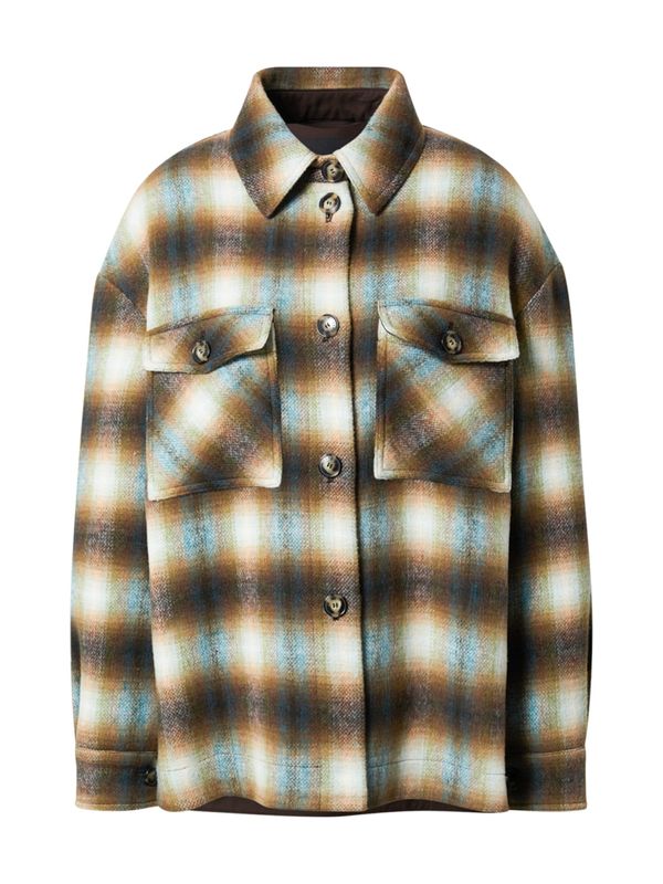 PATRIZIA PEPE PATRIZIA PEPE Преходно яке 'CAMICIA'  бежово / каки / мента