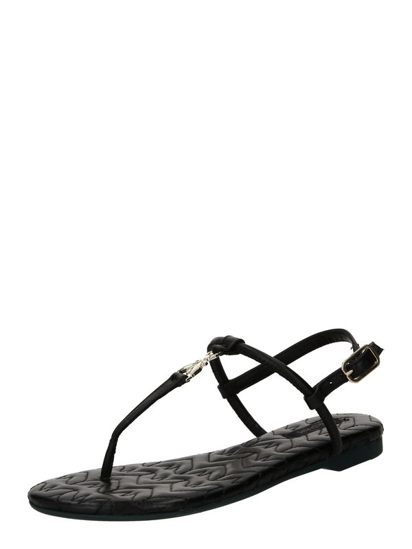 PATRIZIA PEPE PATRIZIA PEPE Сандали с разделител за пръстите  злато / черно