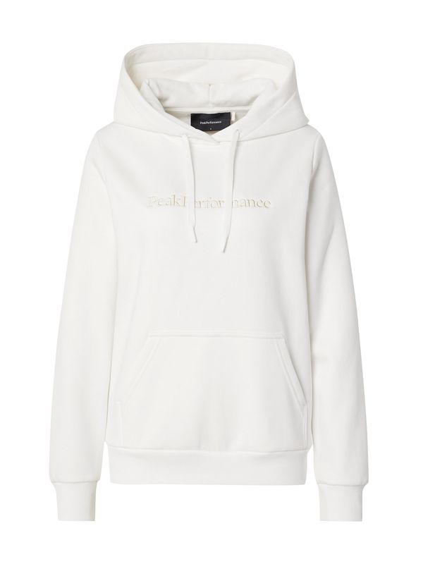 PEAK PERFORMANCE PEAK PERFORMANCE Спортен суитшърт с качулка  бежово / бяло