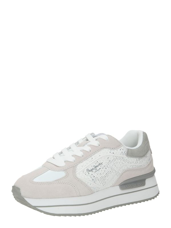 Pepe Jeans Pepe Jeans Ниски маратонки 'RUSPER GALA'  сиво / таупе сиво / бяло