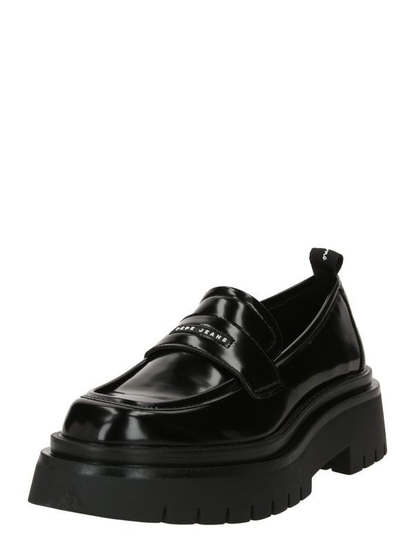 Pepe Jeans Pepe Jeans Пантофи 'QUEEN OXFORD'  черно / бяло