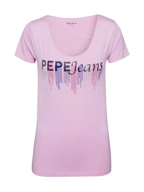 Pepe Jeans Pepe Jeans Тениска 'Abbey'  пепел от рози