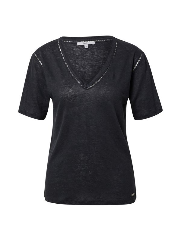 Pepe Jeans Pepe Jeans Тениска 'ANETTES'  антрацитно черно