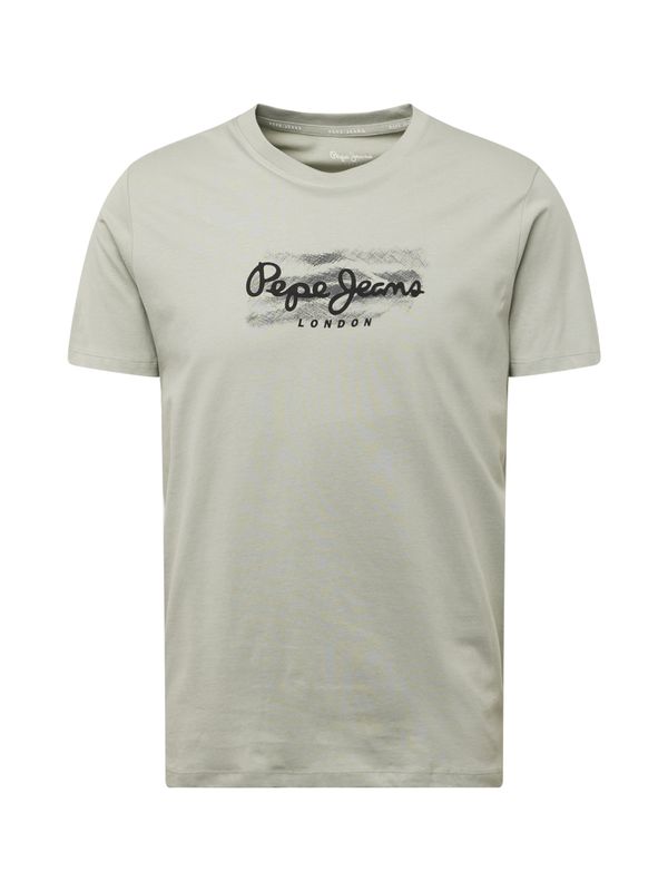 Pepe Jeans Pepe Jeans Тениска 'CASTLE'  светлозелено / черно