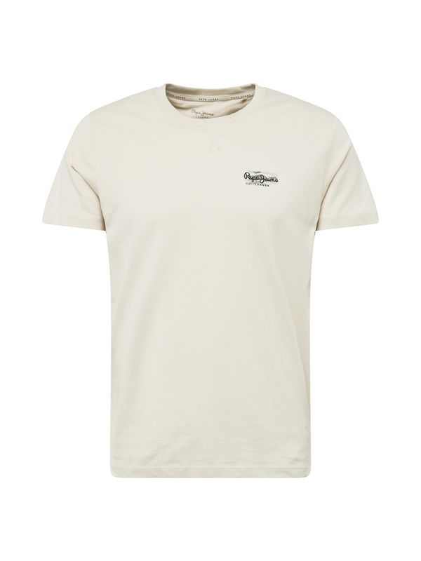 Pepe Jeans Pepe Jeans Тениска 'CHASE'  светлобежово / сиво / черно