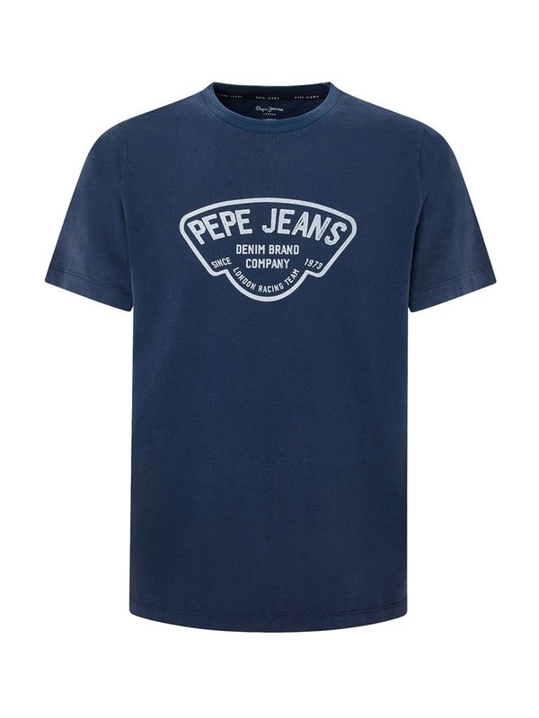 Pepe Jeans Pepe Jeans Тениска 'Cherry'  морскосиньо / бяло