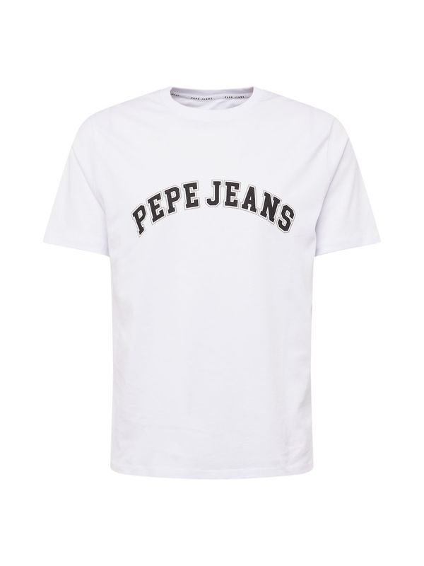 Pepe Jeans Pepe Jeans Тениска 'CLEMENT'  черно / бяло