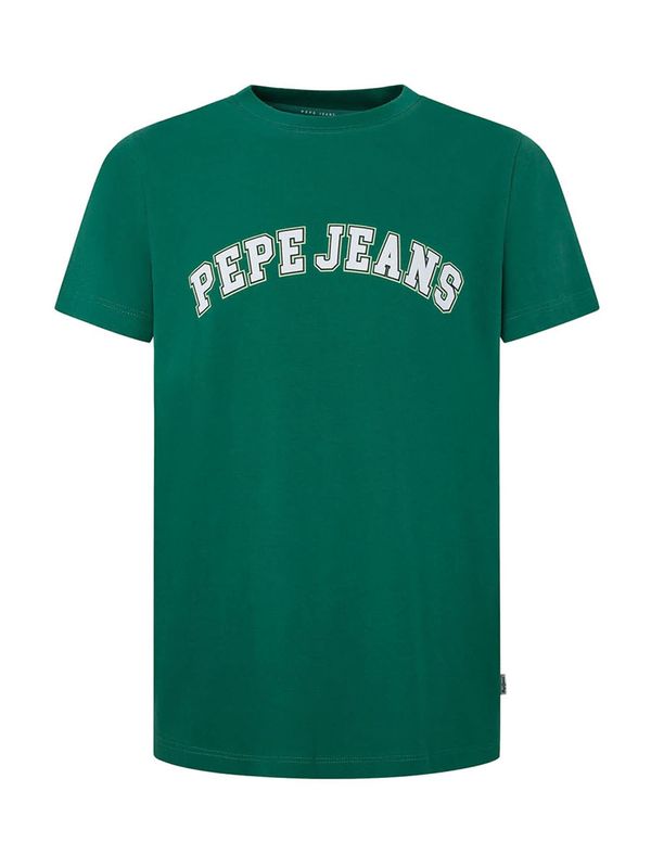 Pepe Jeans Pepe Jeans Тениска 'CLEMENT'  зелено / бяло