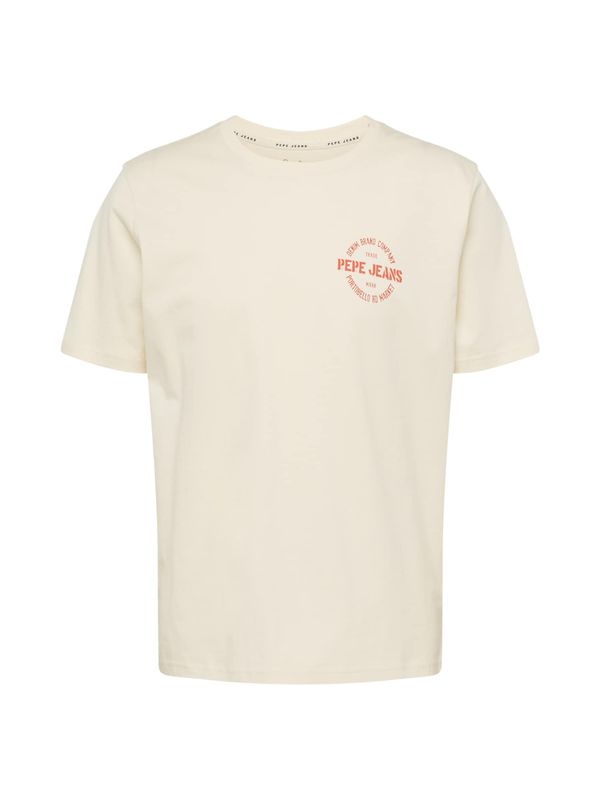 Pepe Jeans Pepe Jeans Тениска 'CRAIG'  слонова кост / ръждиво червено