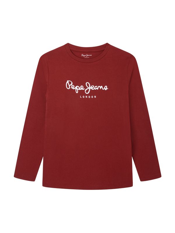 Pepe Jeans Pepe Jeans Тениска 'Herman'  червено / бяло