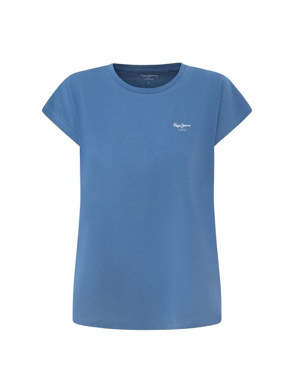 Pepe Jeans Pepe Jeans Тениска 'LORY'  сапфирено синьо / бяло