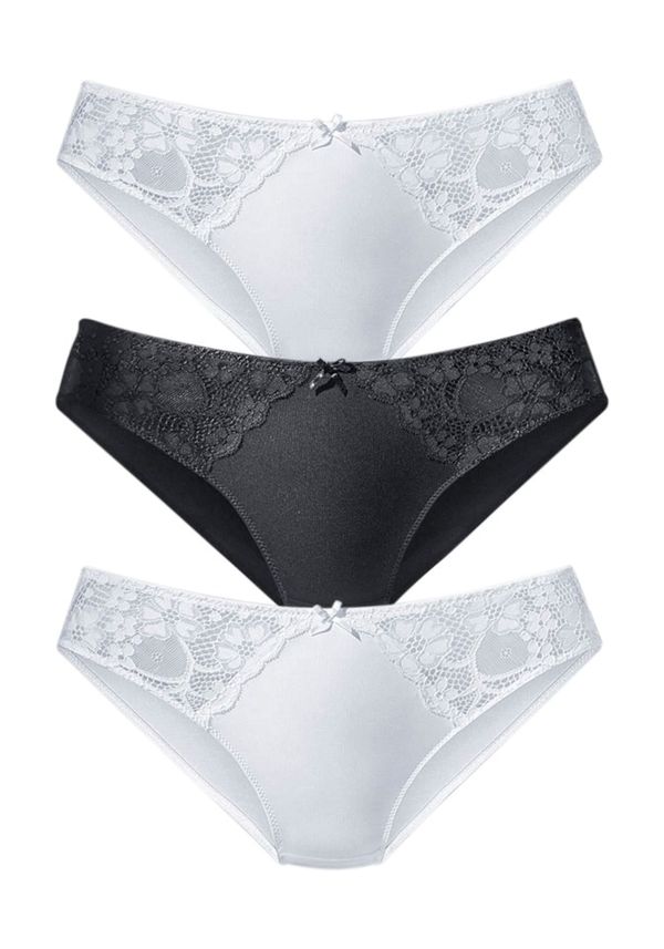 PETITE FLEUR PETITE FLEUR Слип  черно / бяло