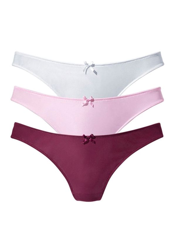 PETITE FLEUR PETITE FLEUR Стринг  пастелно розово / винено червено / бяло