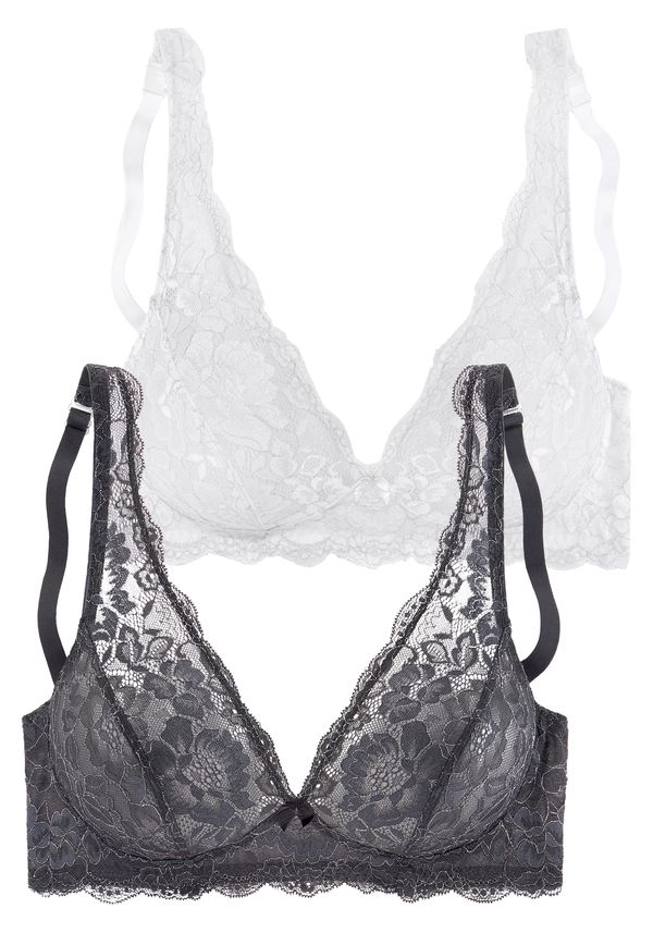 PETITE FLEUR PETITE FLEUR Сутиен  антрацитно черно / бяло