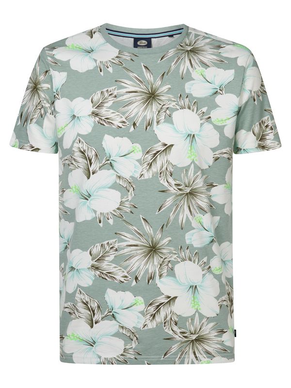 Petrol Industries Petrol Industries Тениска  аквамарин / зелено / маслина / бяло