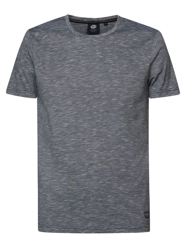 Petrol Industries Petrol Industries Тениска 'Classic'  нощно синьо / бяло