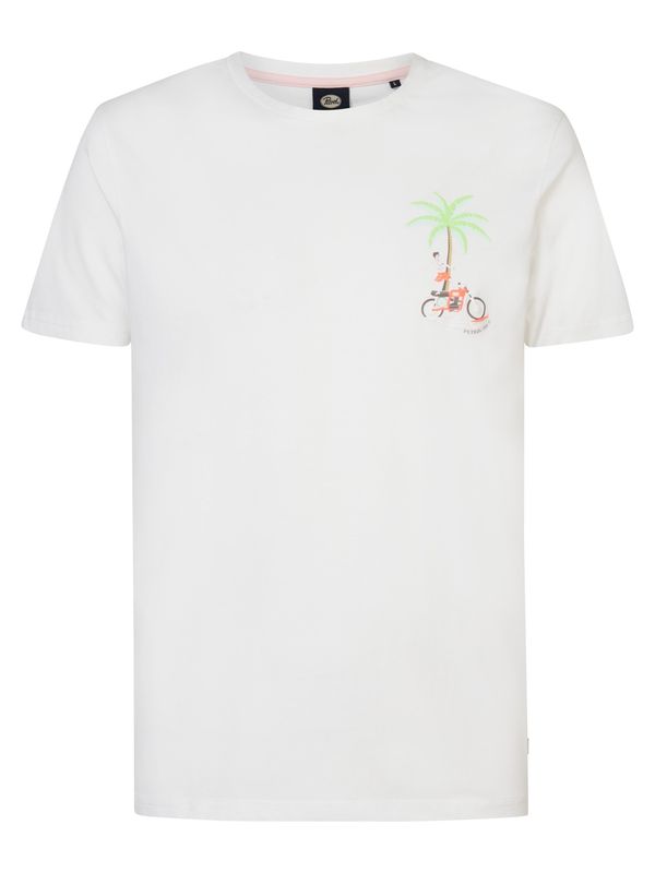 Petrol Industries Petrol Industries Тениска  кафяво / светлозелено / оранжево / бяло