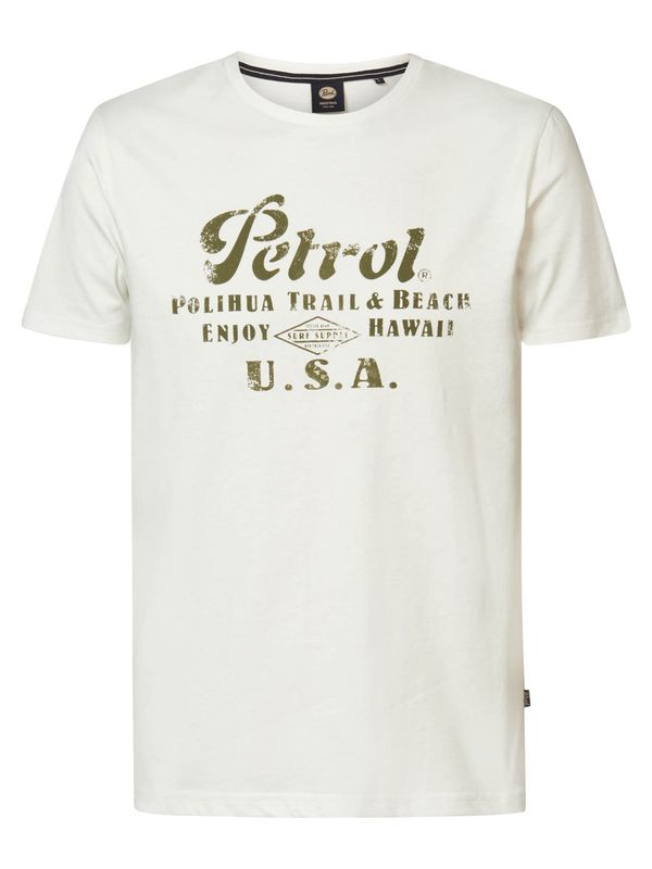 Petrol Industries Petrol Industries Тениска  каки / бяло