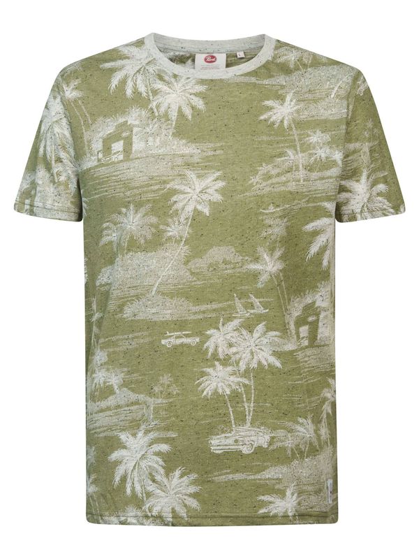 Petrol Industries Petrol Industries Тениска  маслина / бяло