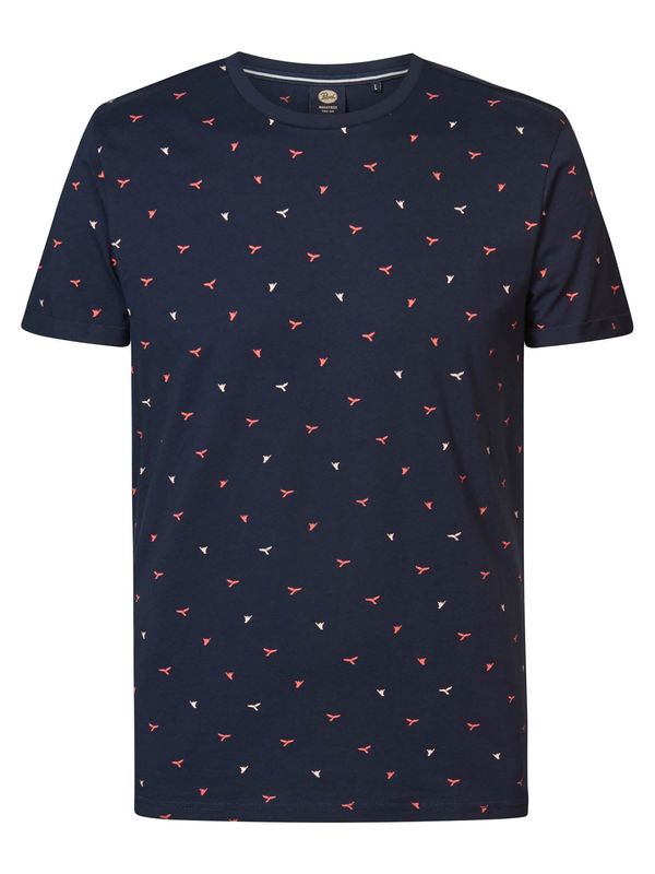Petrol Industries Petrol Industries Тениска  нейви синьо / светлочервено / бяло