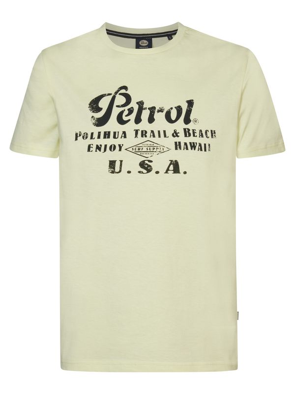 Petrol Industries Petrol Industries Тениска  пастелно жълто / черно