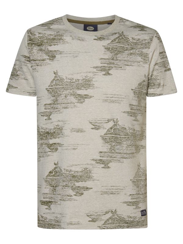 Petrol Industries Petrol Industries Тениска  сепия / пастелно зелено