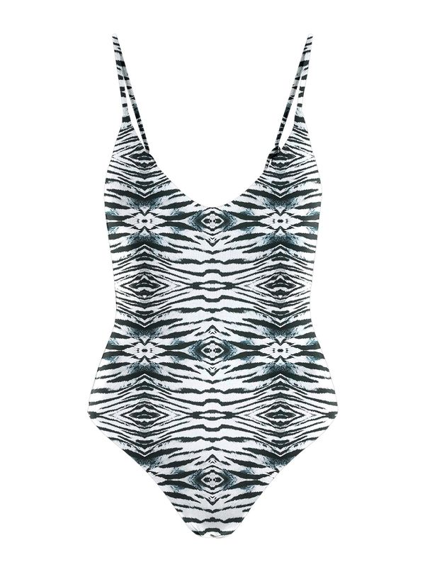 PIECES PIECES Бански костюм 'GAOMI '  черно / бяло