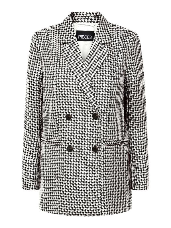 PIECES PIECES Блейзър  черно / бяло