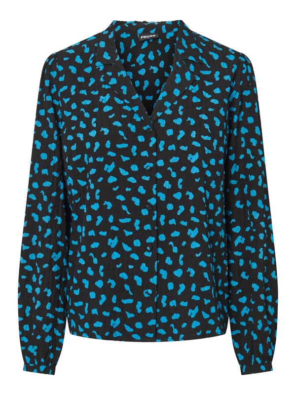 PIECES PIECES Блуза 'ANEMONE'  синьо / нощно синьо