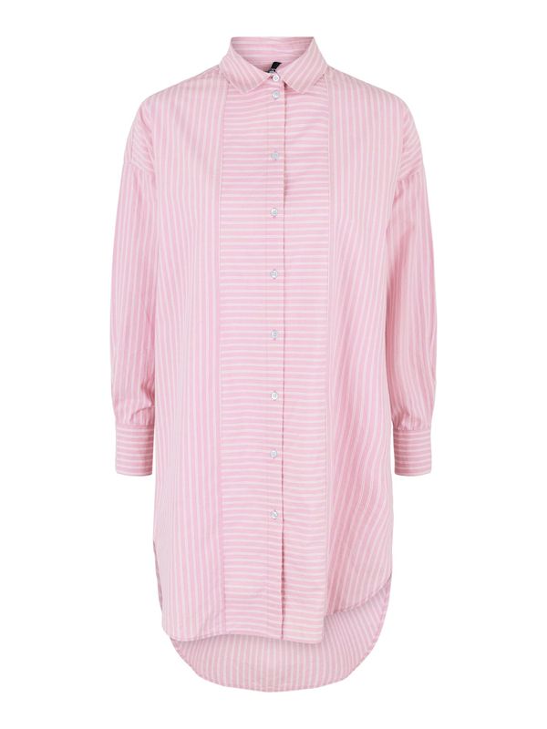 PIECES PIECES Блуза 'Hallie'  пепел от рози / бяло