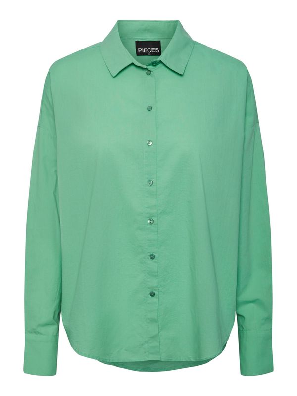 PIECES PIECES Блуза 'Tanne'  нефритено зелено