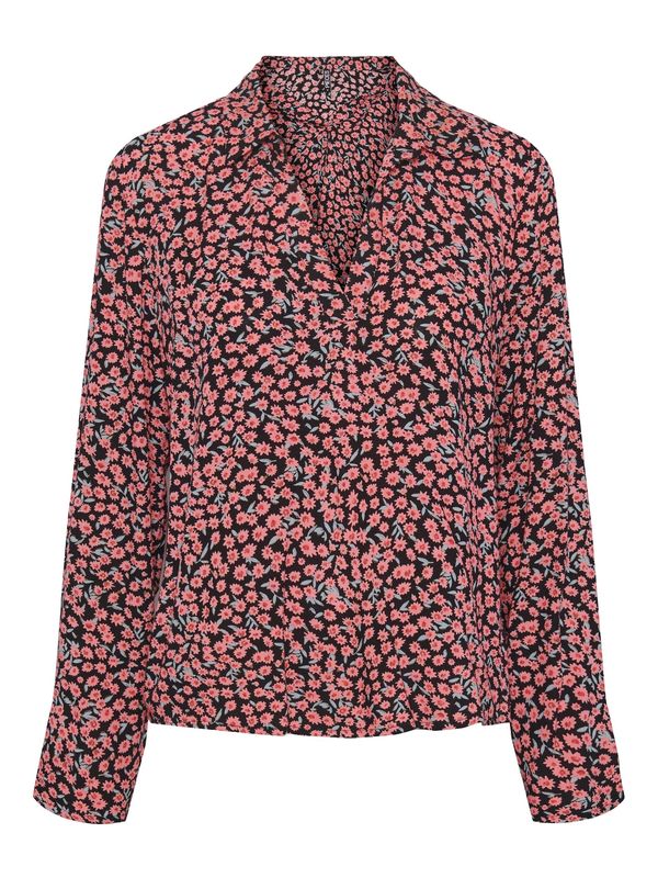 PIECES PIECES Блуза  зелено / розово / черно