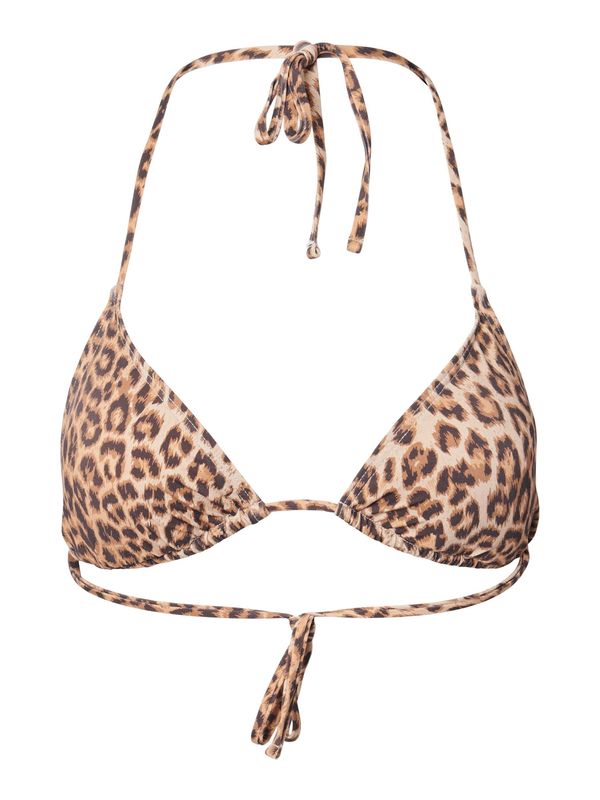 PIECES PIECES Горнище на бански 'BAOMI'  кафяво / светлокафяво / тъмнокафяво