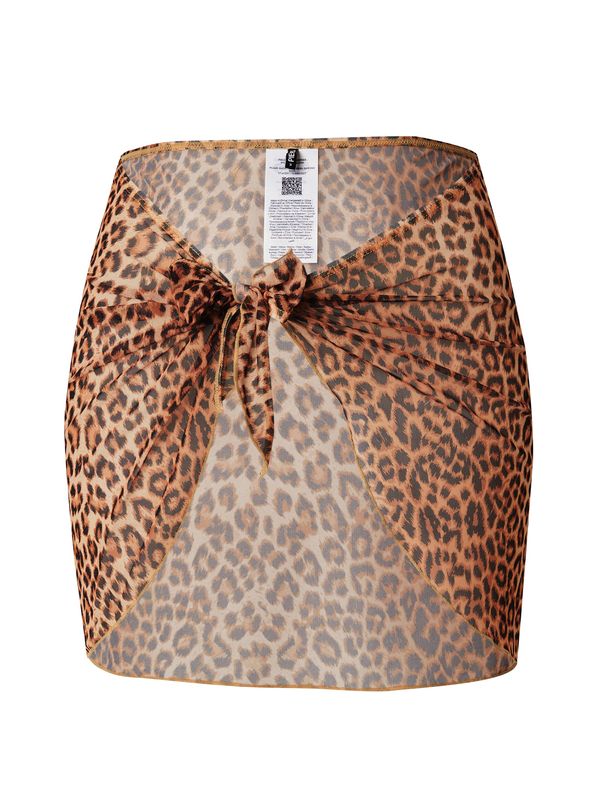 PIECES PIECES Хавлия за плаж 'AMY'  кафяво / светлокафяво / черно