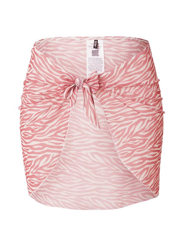 PIECES PIECES Хавлия за плаж 'AMY'  тъмночервено / бяло