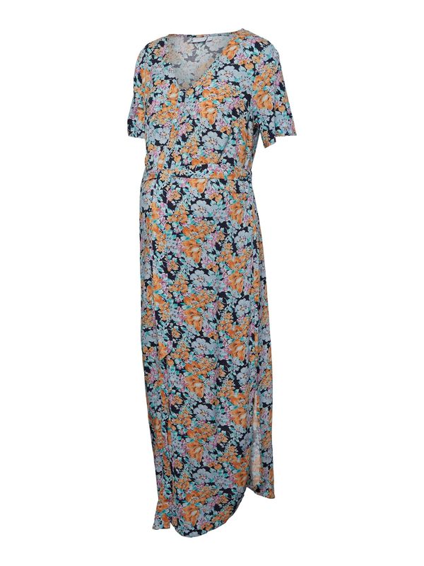 Pieces Maternity Pieces Maternity Рокля тип риза 'SEMMY'  нощно синьо / небесносиньо / орхидея / оранжево