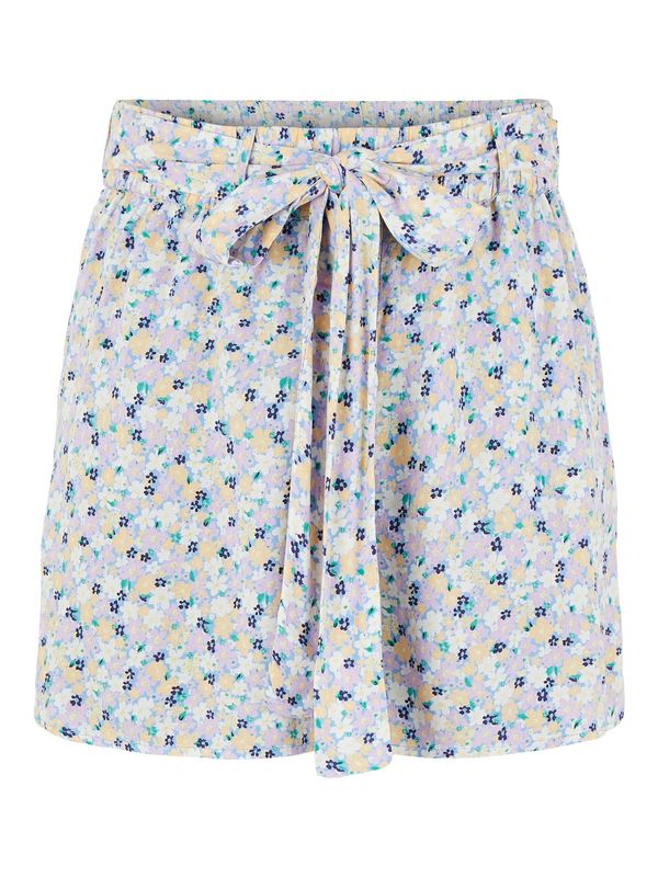 PIECES PIECES Панталон 'Nya'  светлосиньо / светложълто / нефритено зелено / пъстро / бяло