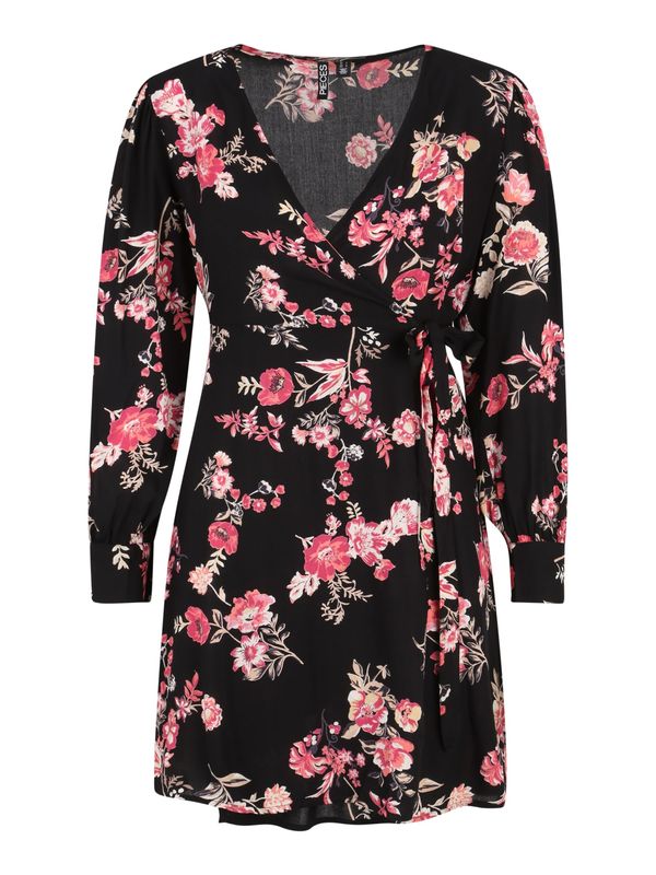 Pieces Petite Pieces Petite Рокля 'NYA'  светлозелено / розово / черно