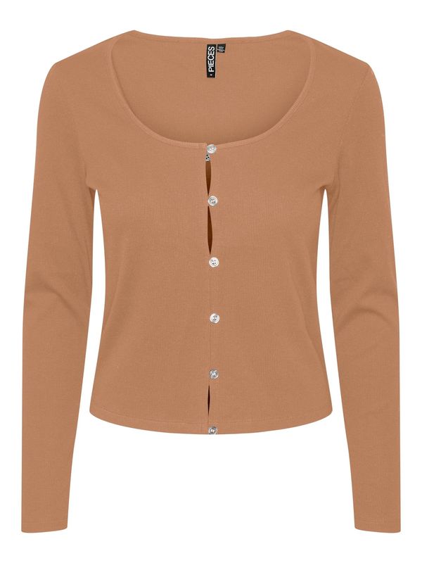 PIECES PIECES Плетена жилетка 'Abiola'  кафяво